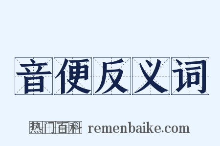 音便反义词是什么意思的图片